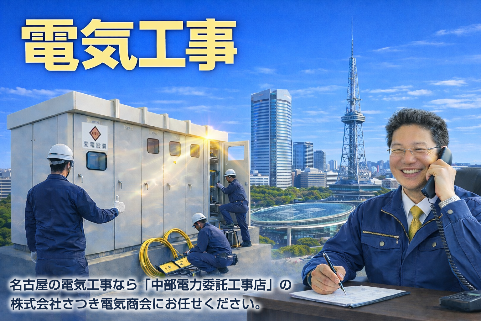 電気工事 名古屋の電気工事なら「中部電力委託工事店」の株式会社さつき電気商会にお任せください。